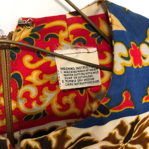 70s Vintage Print Dress - Picture 5 of 12